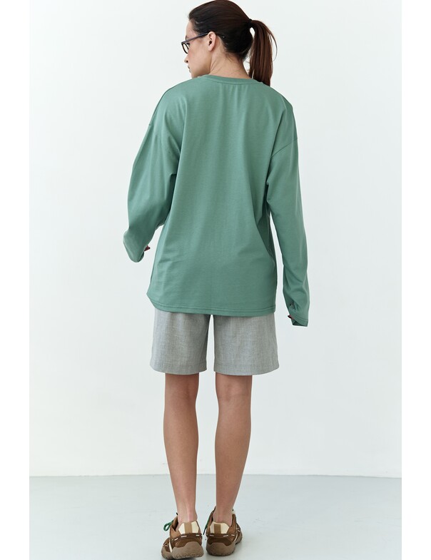 Унисекс лонгслив оверсайз коттон