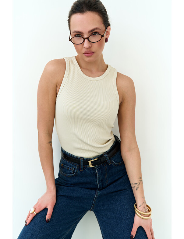 Женская майка классическая из плотного рубчика