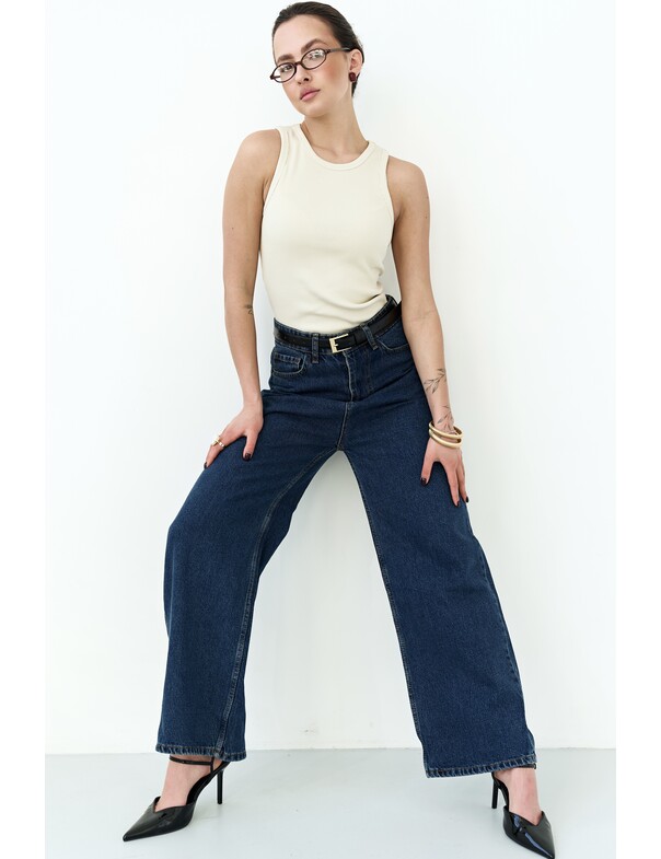 Жіноча майка класична із щільного рубчика колір фісташковий 16