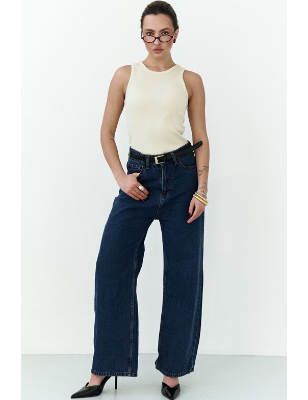 Женская майка классическая из плотного рубчика