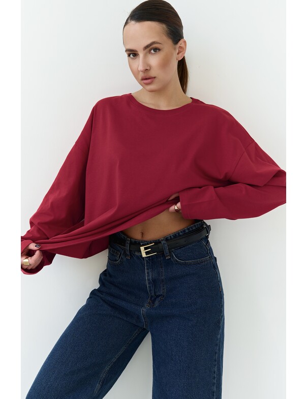 Унисекс лонгслив оверсайз коттон