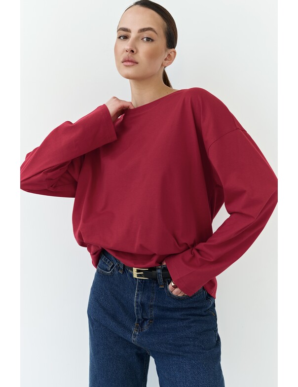 Унисекс лонгслив оверсайз коттон