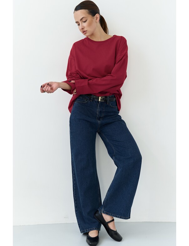 Унісекс лонгслів оверсайз котон