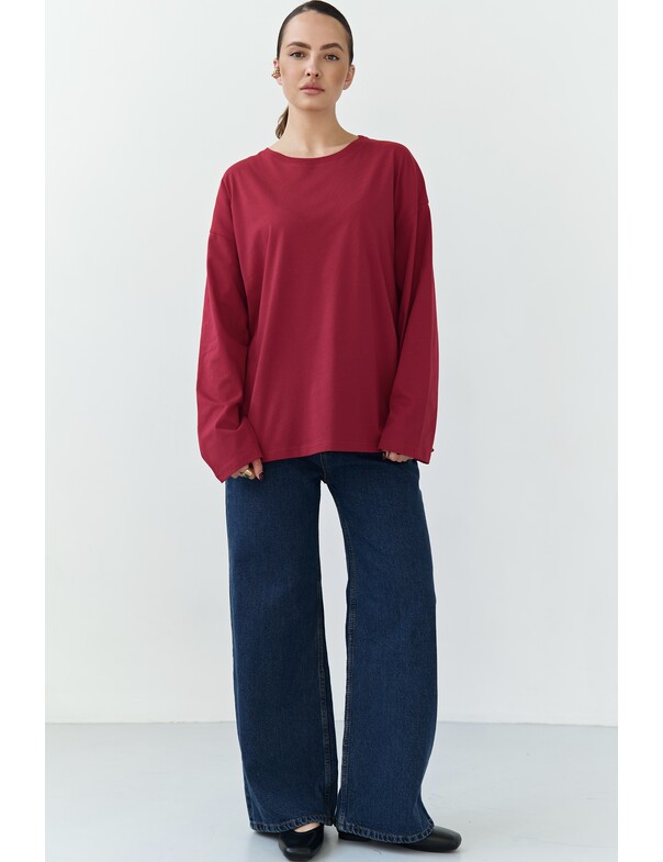 Унисекс лонгслив оверсайз коттон