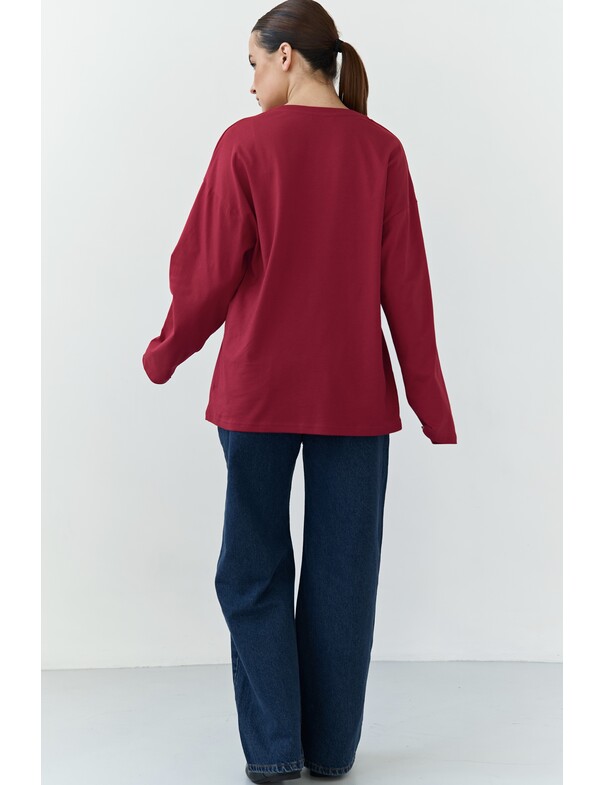 Унісекс лонгслів оверсайз котон