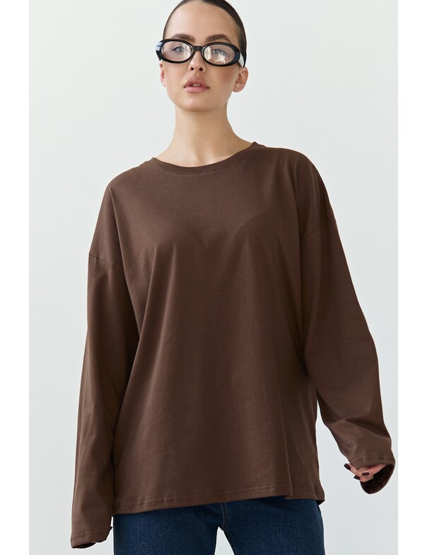 Унисекс лонгслив оверсайз коттон