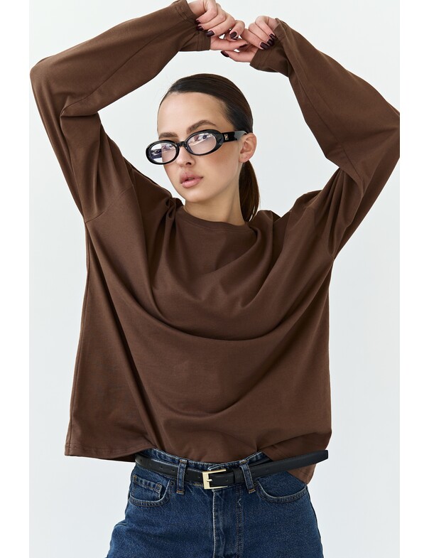 Унисекс лонгслив оверсайз коттон