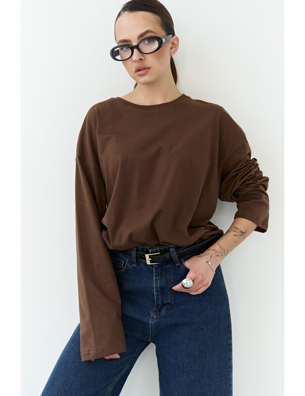 Унисекс лонгслив оверсайз коттон