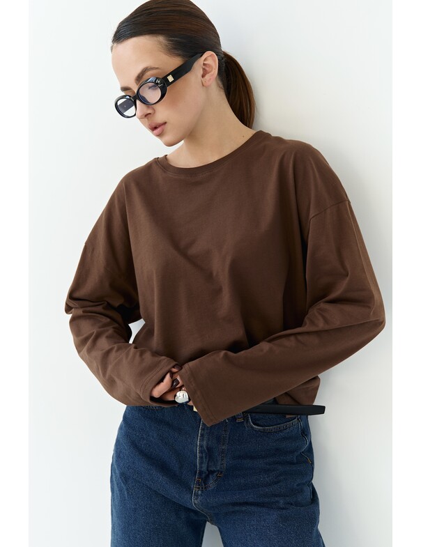 Унисекс лонгслив оверсайз коттон