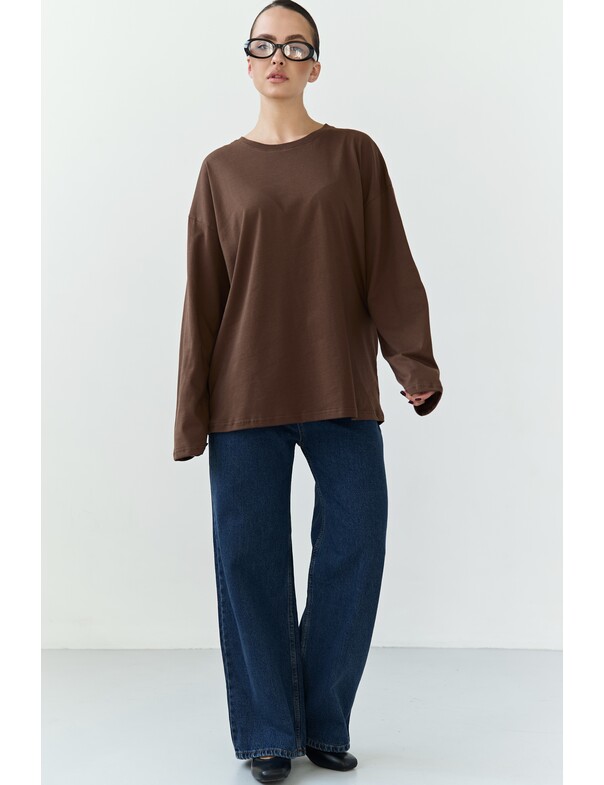 Унісекс лонгслів оверсайз котон