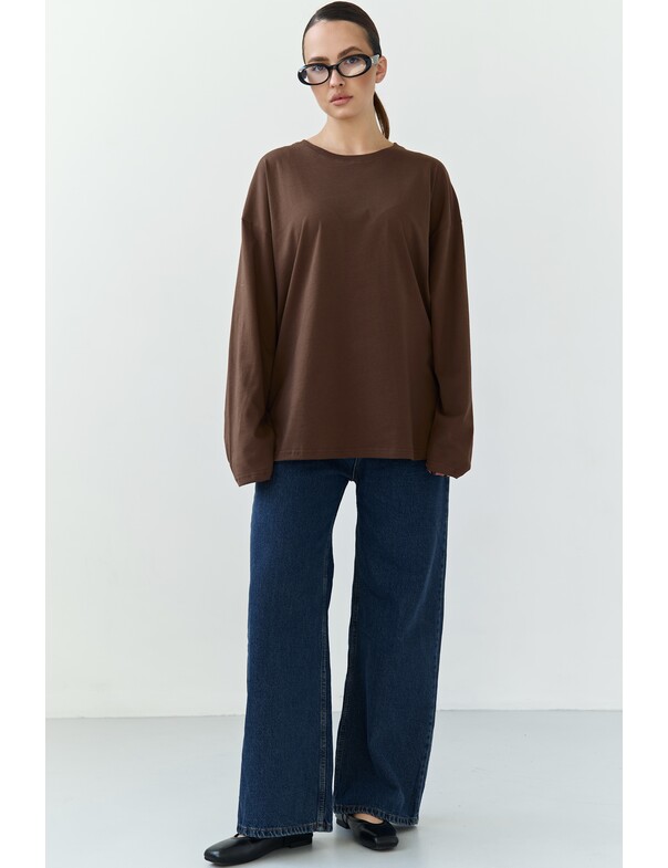 Унисекс лонгслив оверсайз коттон