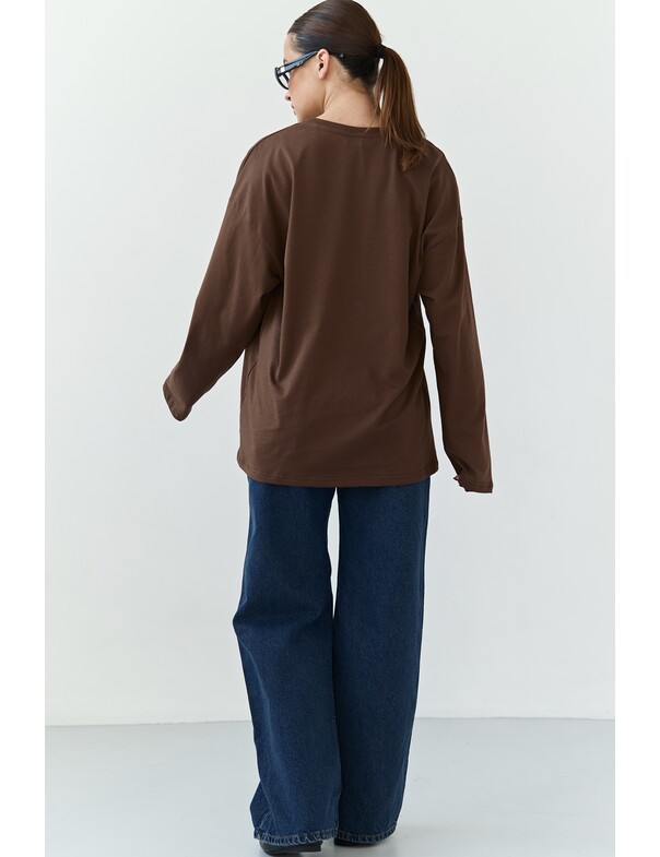 Унісекс лонгслів оверсайз котон