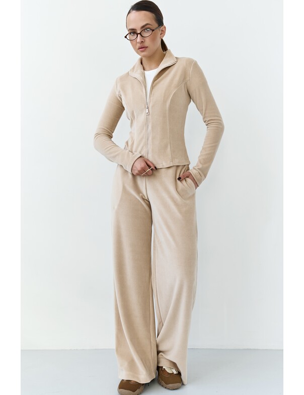 Світшот приталений з велюру