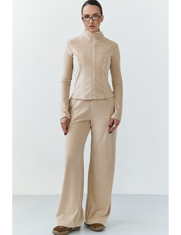 Світшот приталений з велюру