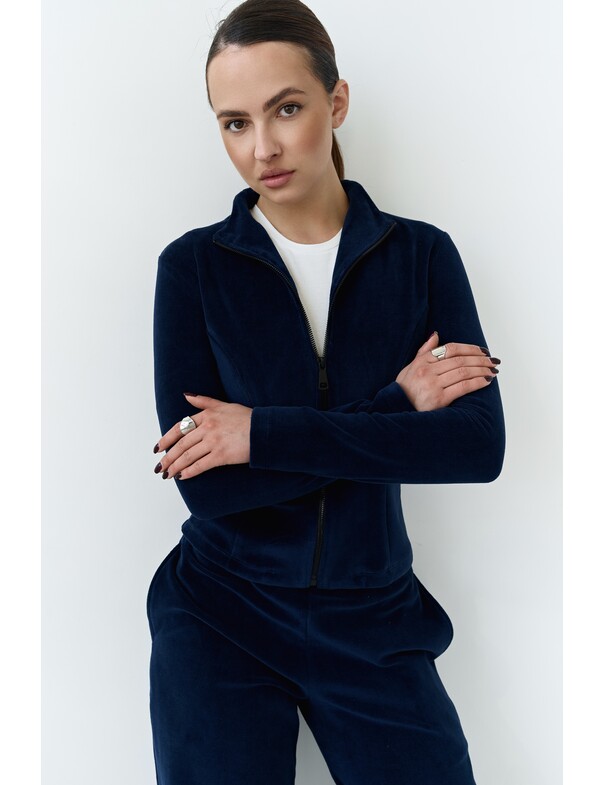 Світшот приталений з велюру