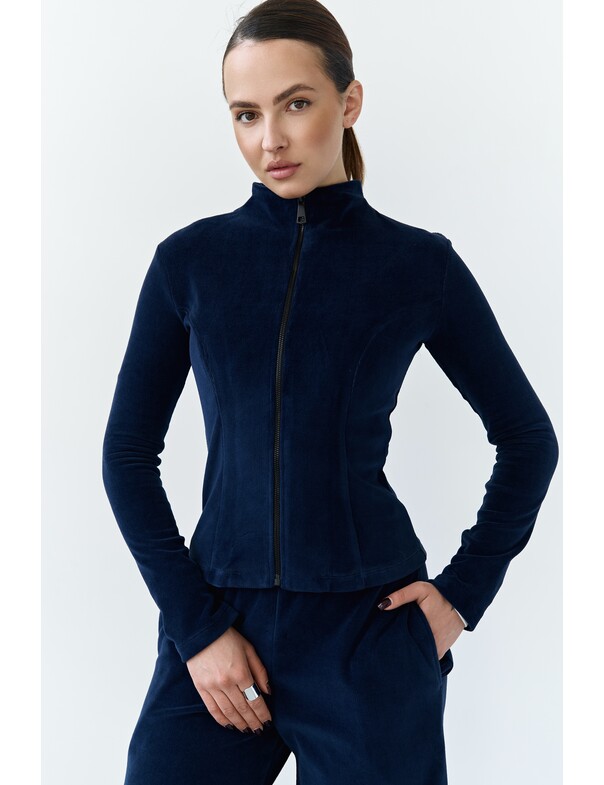 Світшот приталений з велюру