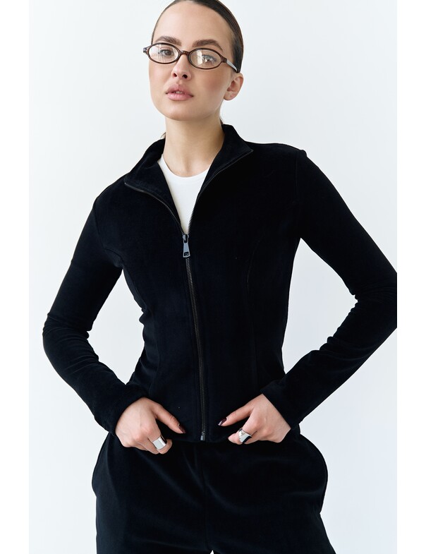 Світшот приталений з велюру