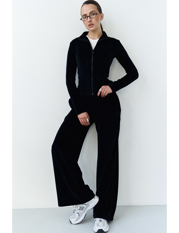 Світшот приталений з велюру