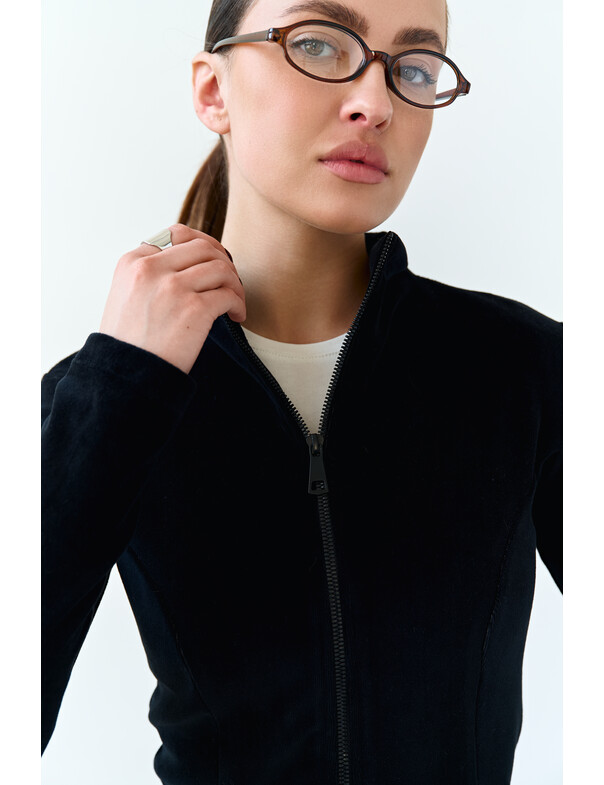 Світшот приталений з велюру