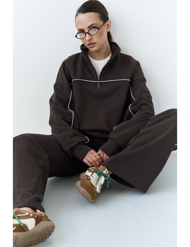 Світшот з кантом із щільної бавовни