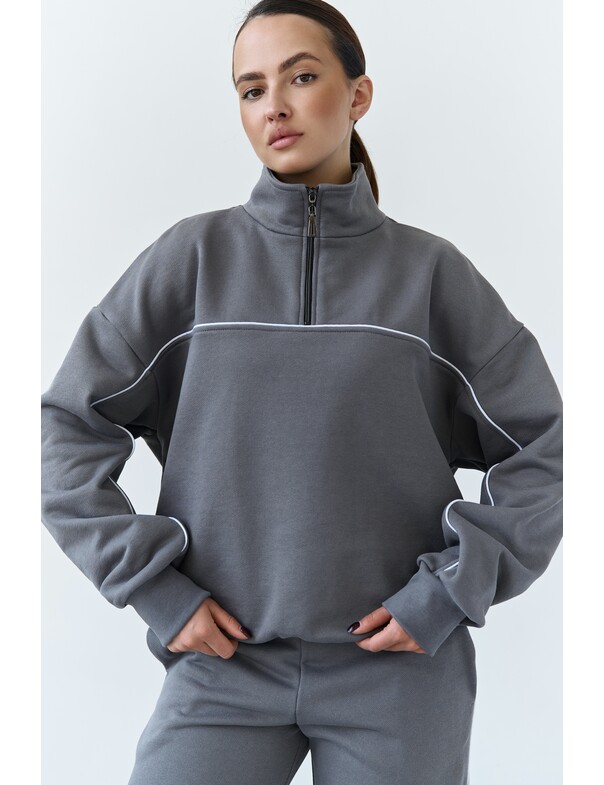 Світшот з кантом із щільної бавовни