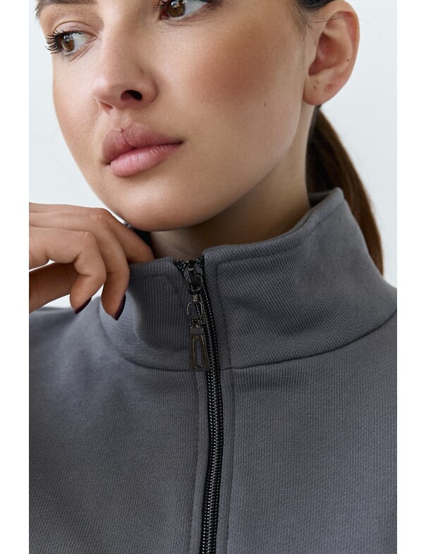 Свитшот с кантом из плотного хлопка