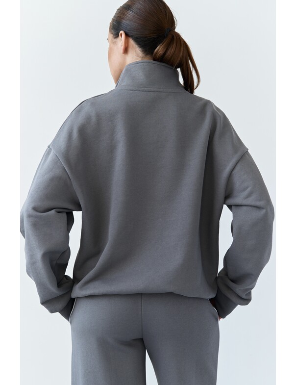 Свитшот с кантом из плотного хлопка