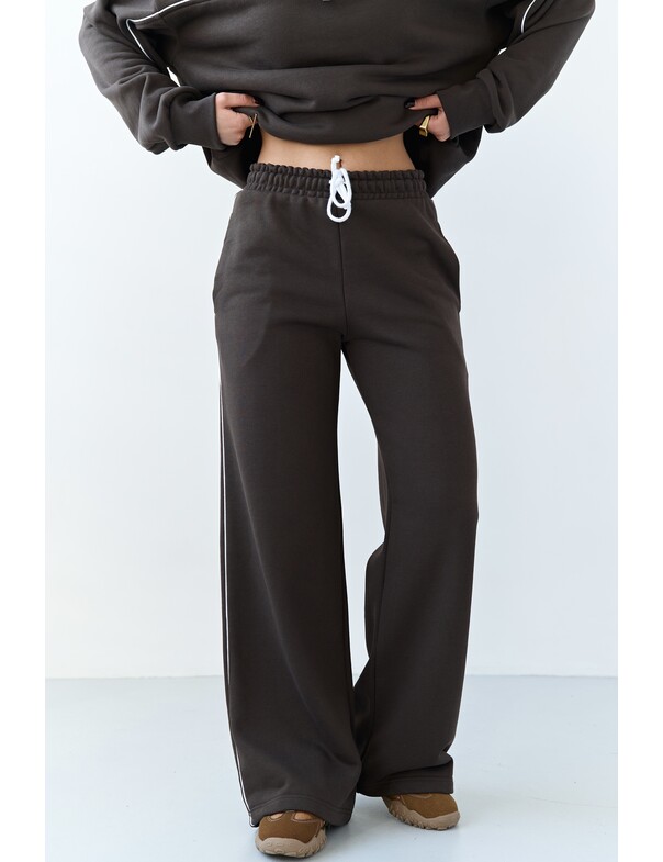 Штани з кантом із щільної бавовни