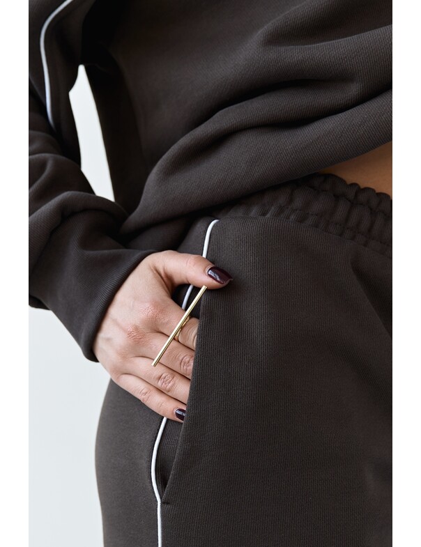 Штани з кантом із щільної бавовни