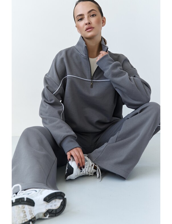 Штаны с кантом из плотного хлопка