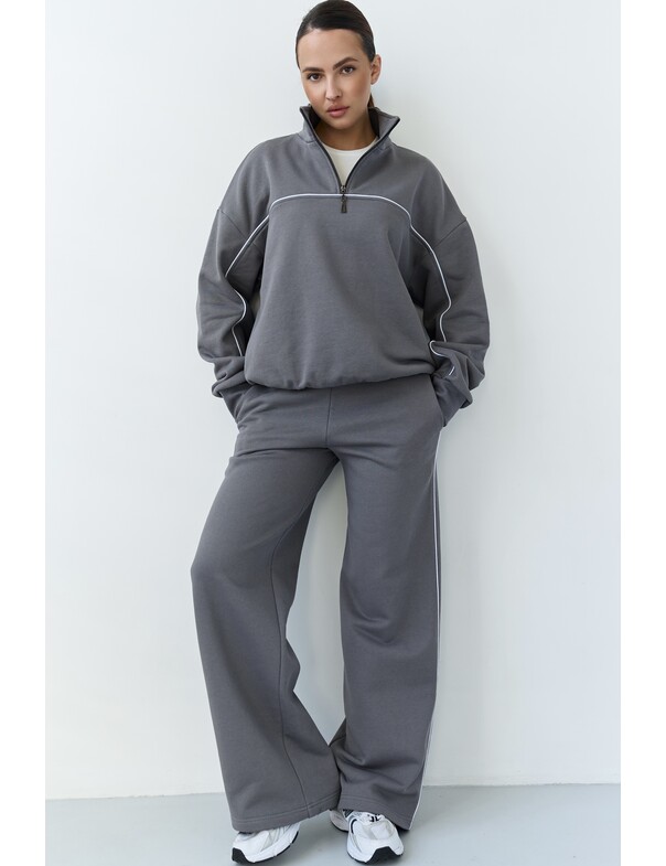 Штаны с кантом из плотного хлопка