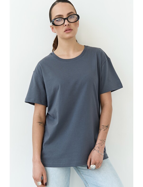 Жіноча футболка коттон колір чорний 1