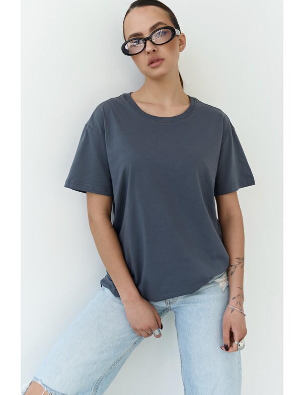 Жіноча футболка коттон колір чорний 1