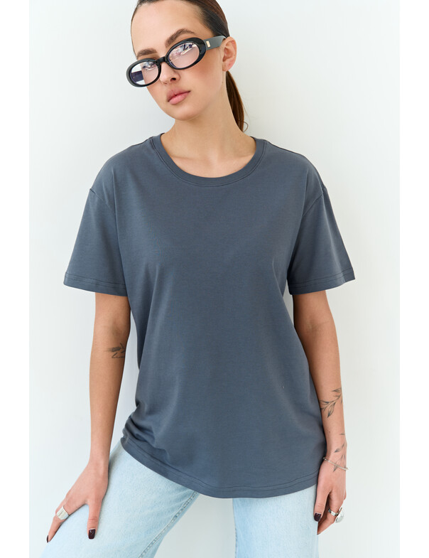 Жіноча футболка коттон колір чорний 1