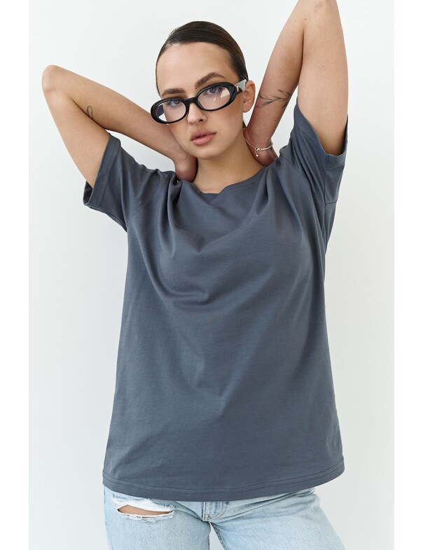 Жіноча футболка коттон колір чорний 1