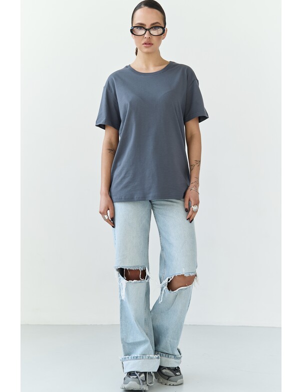 Жіноча футболка коттон колір чорний 1