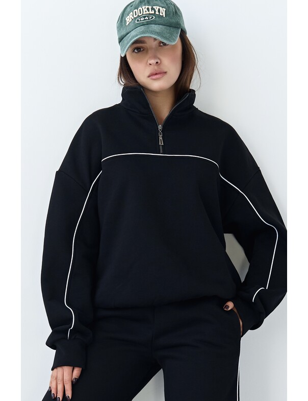 Світшот з кантом із щільної бавовни