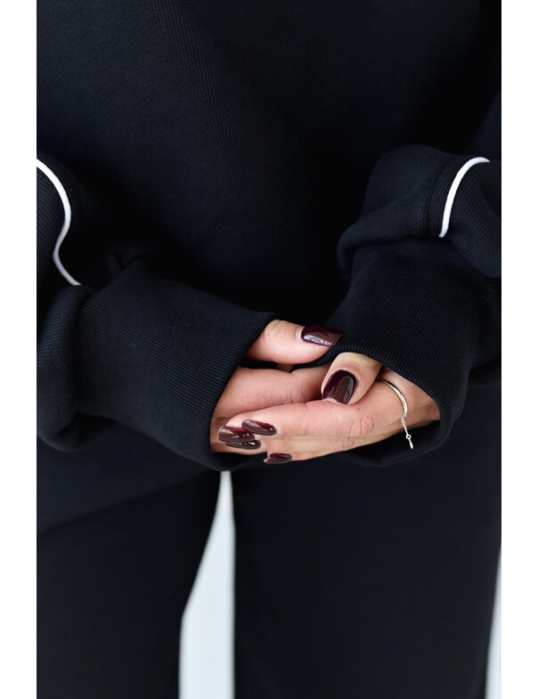 Свитшот с кантом из плотного хлопка