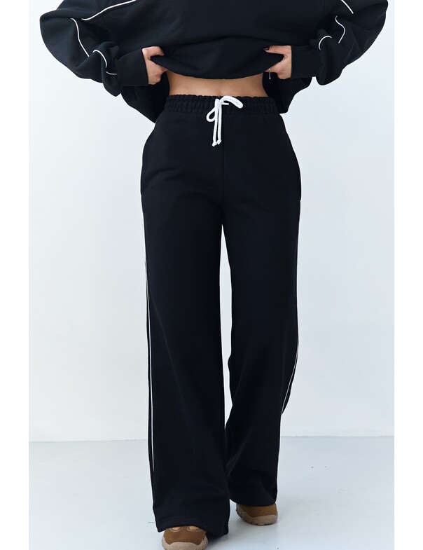 Штаны с кантом из плотного хлопка