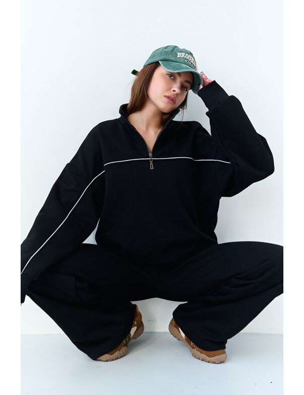 Штани з кантом із щільної бавовни