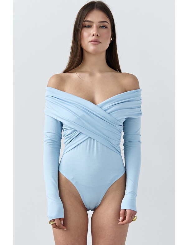 Боди с драпировкой на запах