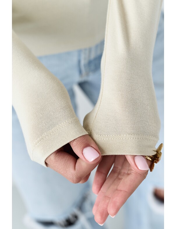 Лонгслив с открытыми плечами