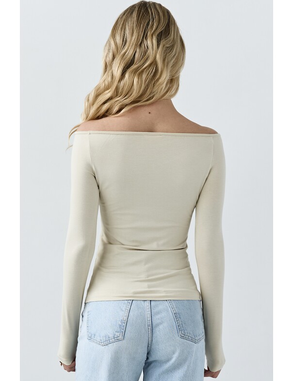 Лонгслив с открытыми плечами