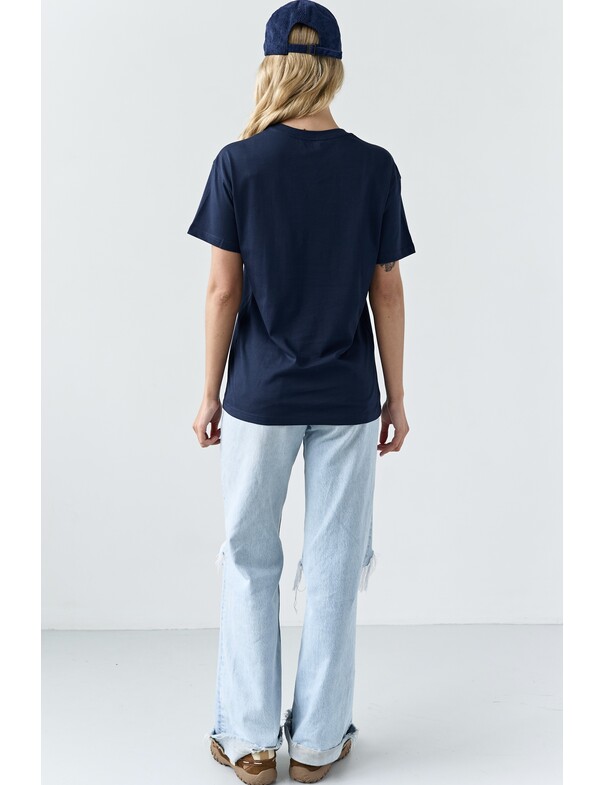 Жіноча футболка коттон колір чорний 1