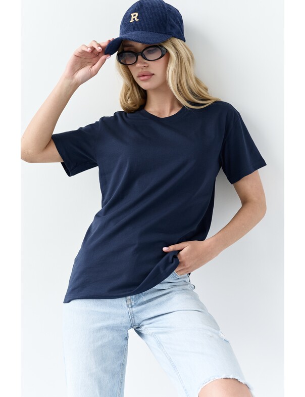 Жіноча футболка коттон колір чорний 1