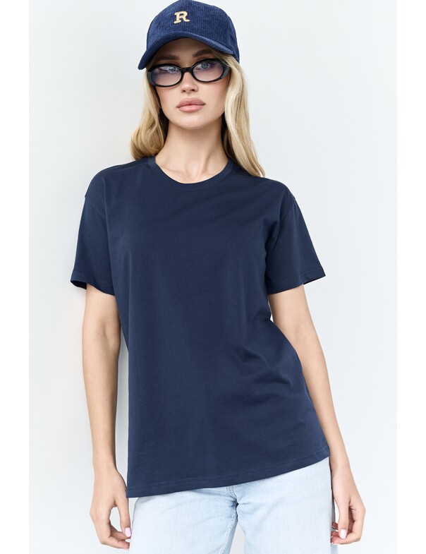 Жіноча футболка коттон колір чорний 1