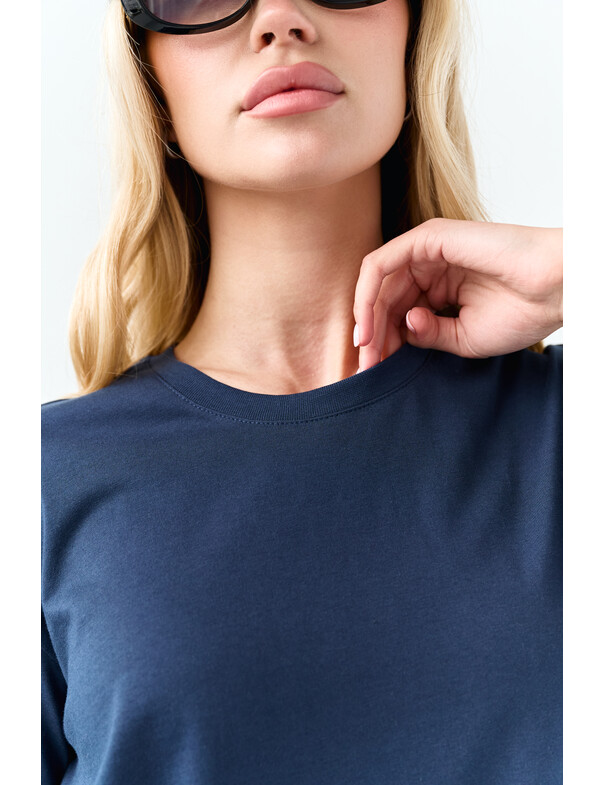 Жіноча футболка коттон колір чорний 1