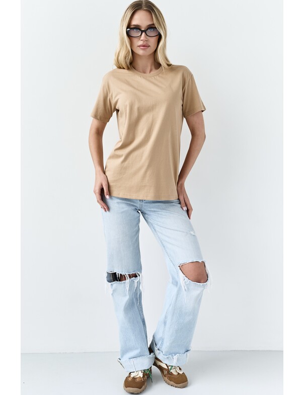 Жіноча футболка коттон колір чорний 1