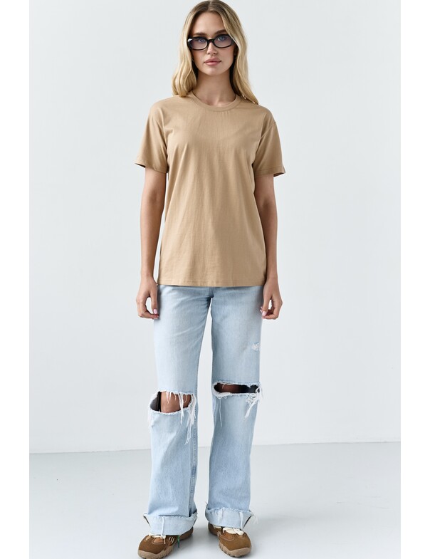 Жіноча футболка коттон колір чорний 1