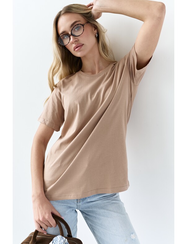 Жіноча футболка коттон колір чорний 1